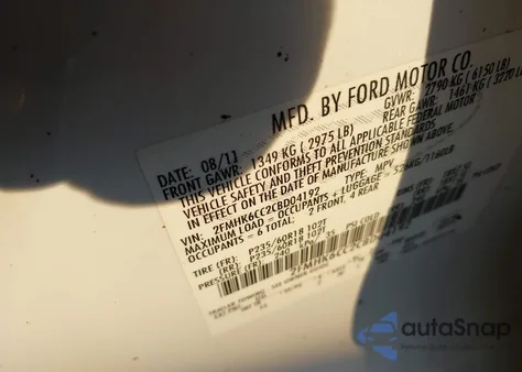 2012 Ford Flex Sel from USA, damaged, VIN 2FMHK6CC2CBD04192